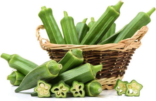 Frische Okra Schoten Bhamiya 3 x 1 kg - Exotisches Gemüse Perfekt für Currys, Eintöpfe & Pfannengerichte | Reich an Ballaststoffen, Nährstoffreich & Nährstoffen mit Kajal Garantie|B0DZH13DZ7