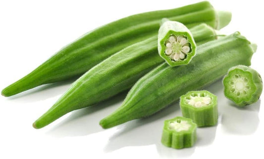 Frische Okra Schoten Bhamiya 3 x 1 kg - Exotisches Gemüse Perfekt für Currys, Eintöpfe & Pfannengerichte | Reich an Ballaststoffen, Nährstoffreich & Nährstoffen mit Kajal Garantie|B0DZH13DZ7